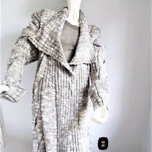 CONCEPT CREA LONG KNIT COAT 43%WOOL. 20% ALPACA, 37% ACRYLIQUE NWT